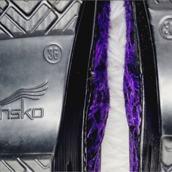 Dansko Clogs Purple Swirl, Purple Wave, Size EU36, Felted Wool Clog - Picture 9 of 12